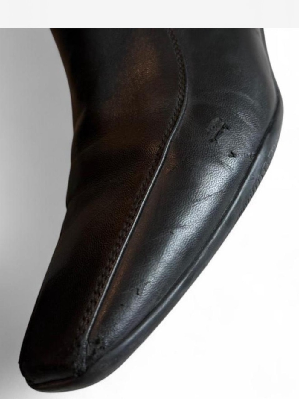 Prada Black Leather Ankle Boots with Buckle Strap - Picture 4 of 7